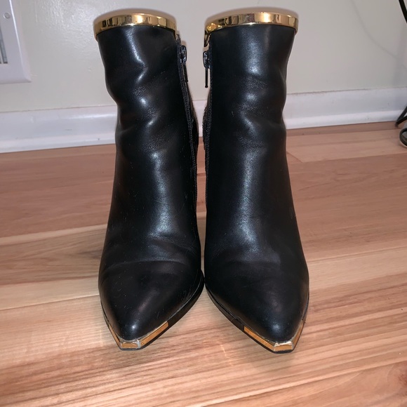 Aldo Shoes - ALDO: Black Booties with Gold Hardware